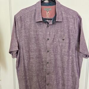 Ted Baker Men's Lavender Button Down Shirt Size Small